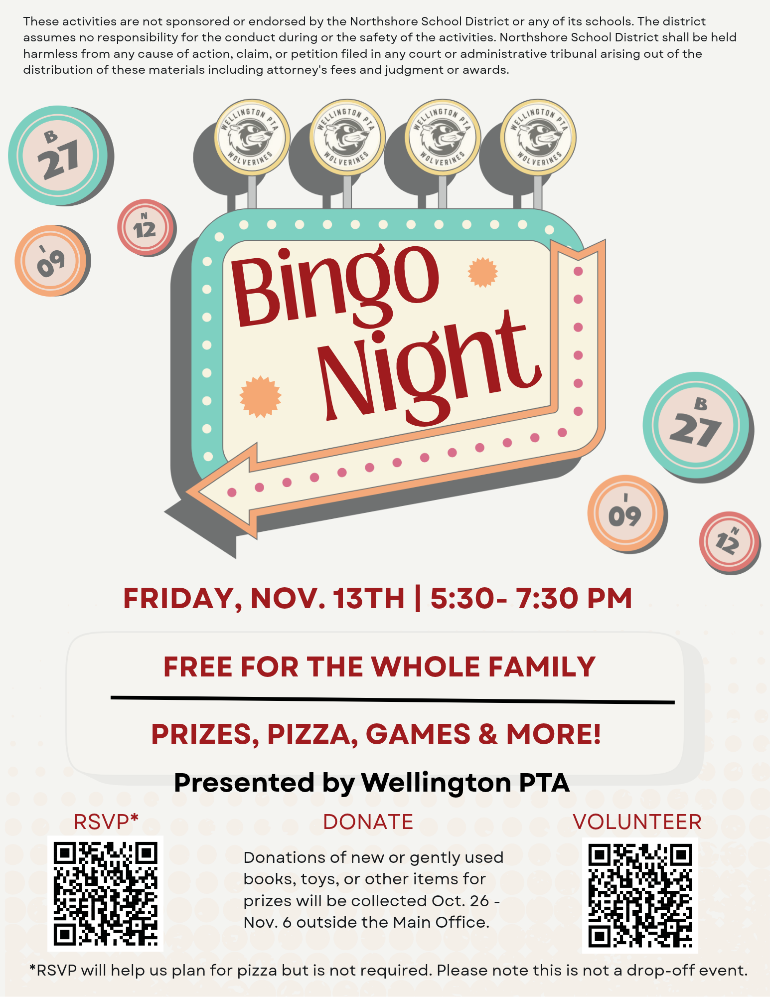 Info for BINGO Family fun night