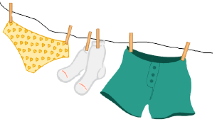Stock image for Wellington Elementary's underwear and sock drive.